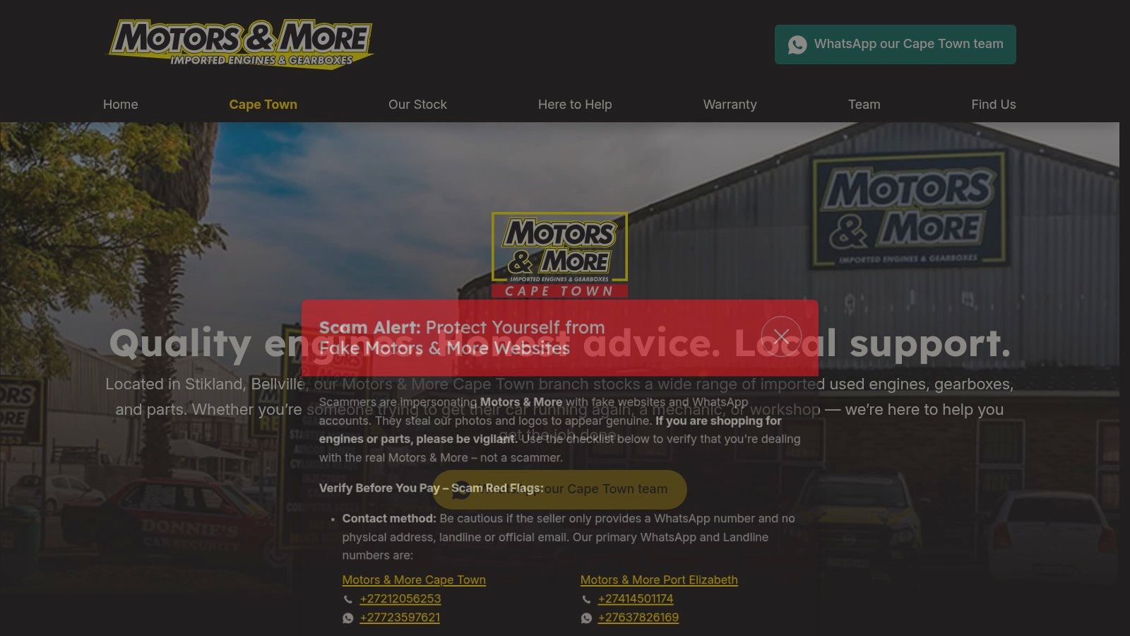Motors & More Cape Town (Stikland)
